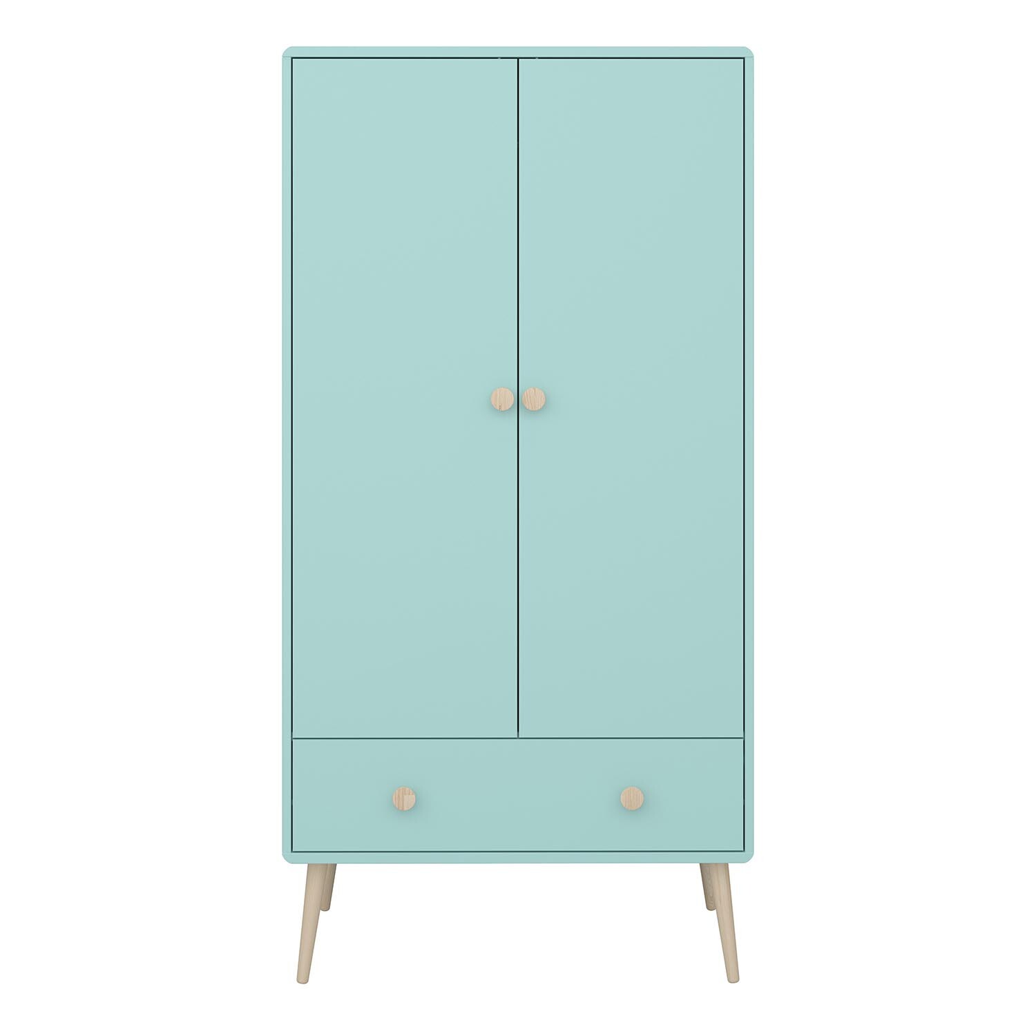 Furniture To Go - Gaia 2 Door 1 Drawer Wardrobe - Cool Mint thumbnail