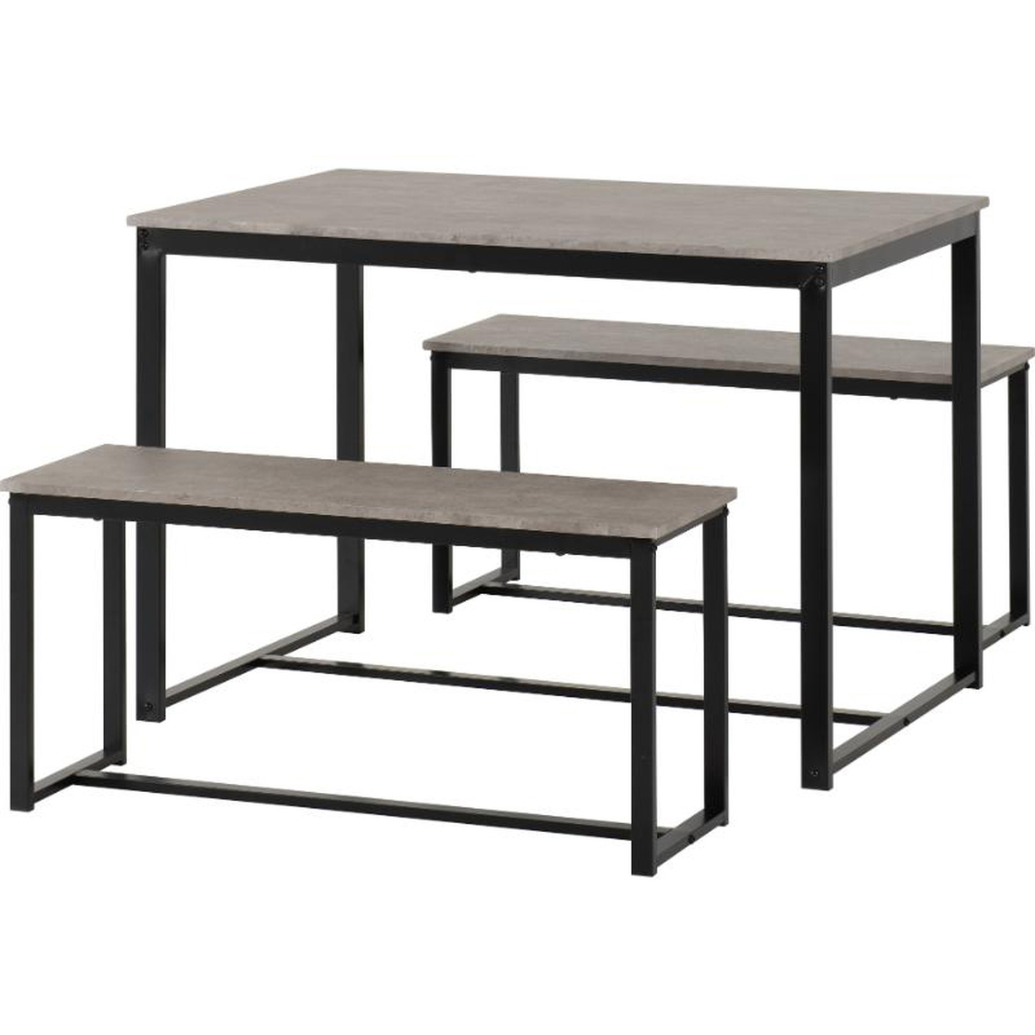 Lincoln Dining Bench Set - Stone Effect