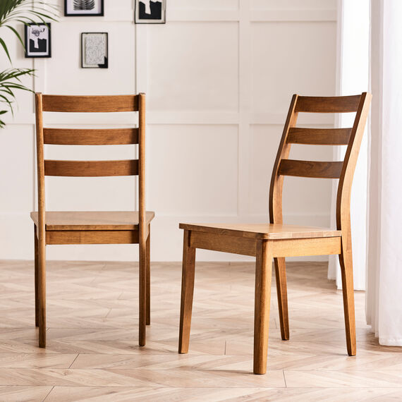 2x Lynton Walnut Wooden Dining Chair