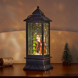 Light up SnowSwirl Santa Christmas Lantern Decoration