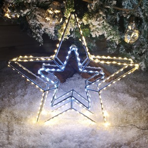 LED Dewdrop Open Star Indoor Outdoor Christmas Decoration