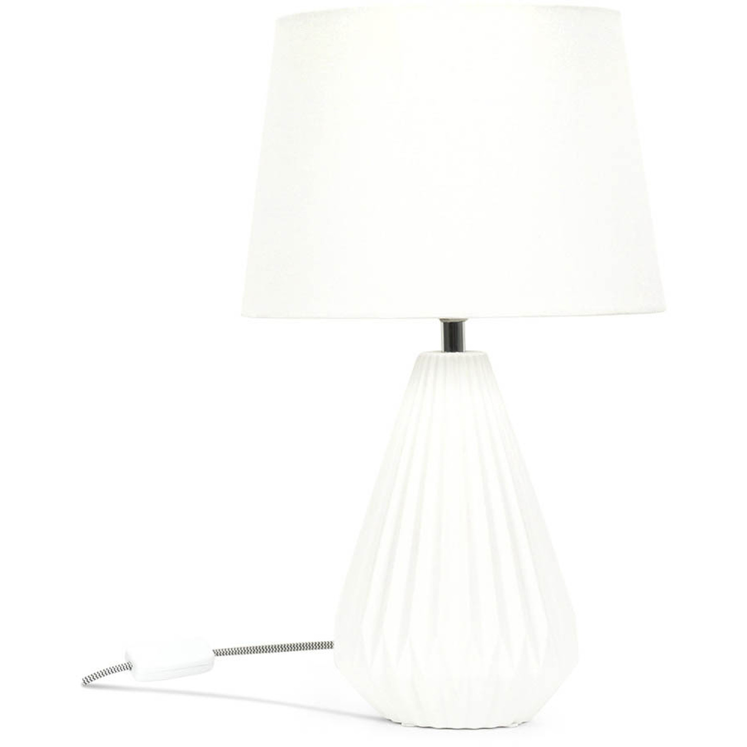 Image of Linea Ceramic Table Lamp - White