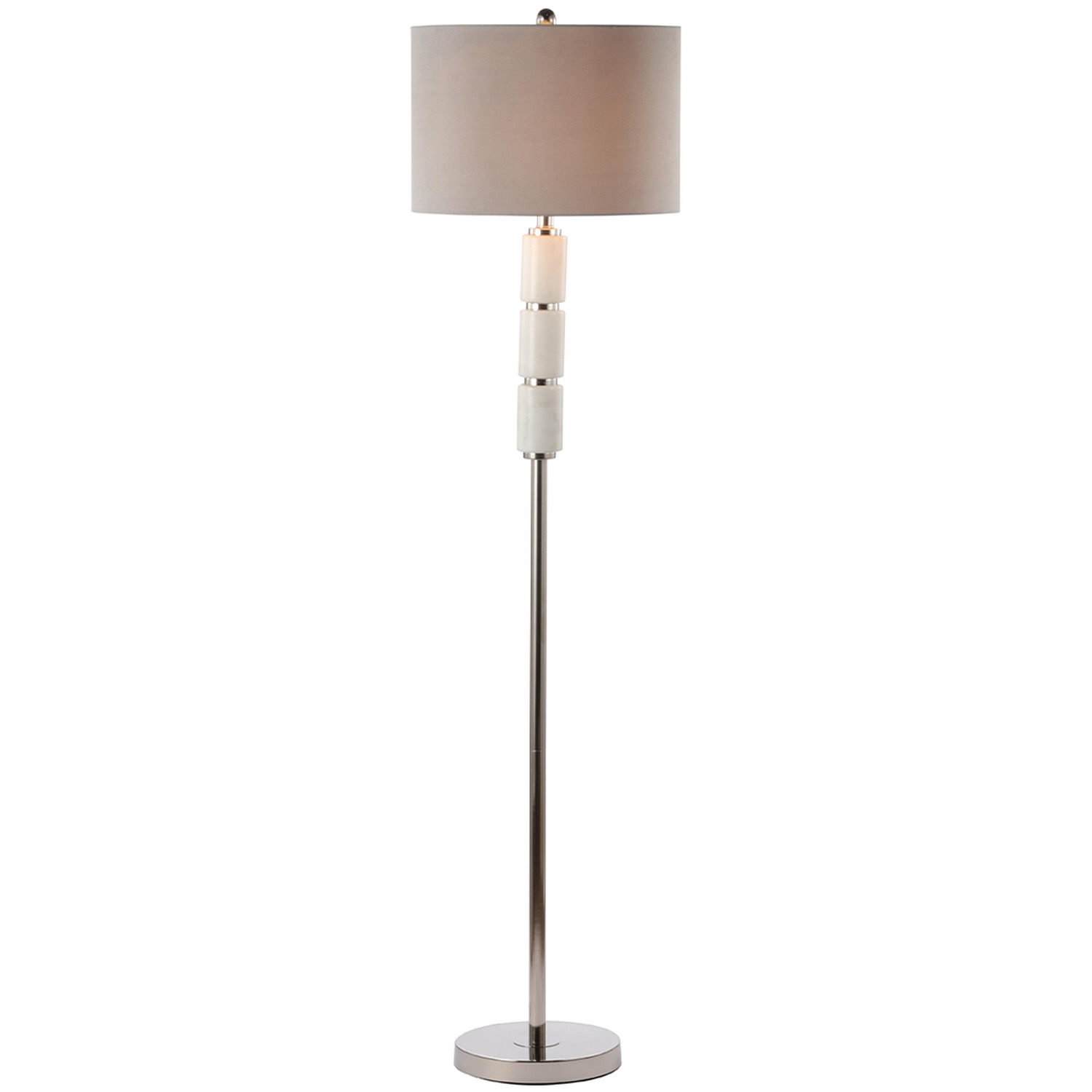 Tall Ceramic Traditional Floor Lamp - Grey