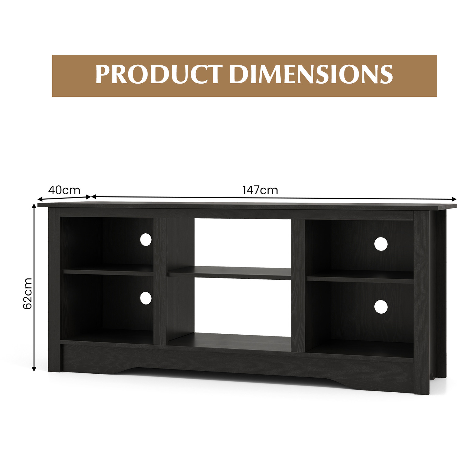 Tv Console Table Tv Stand - Black