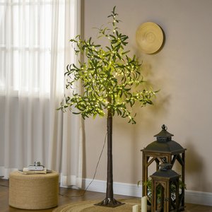 HOMCOM 180cm Olive Tree Light with 300 Warm White LED Lights for Party