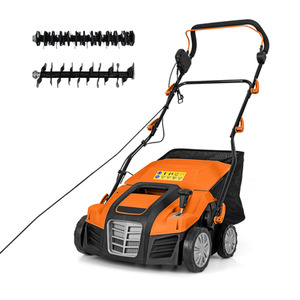 2-In-1 Electric Dethatcher Scarifier Folding Lawn Dethatcher