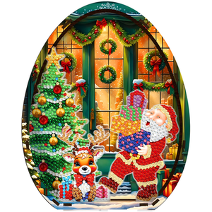 Santa and Reindeer Diamond Painting Kit