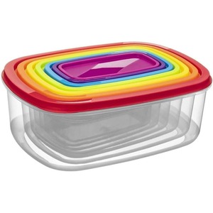 Set of 7 Plastic Food Storage Box with Lids