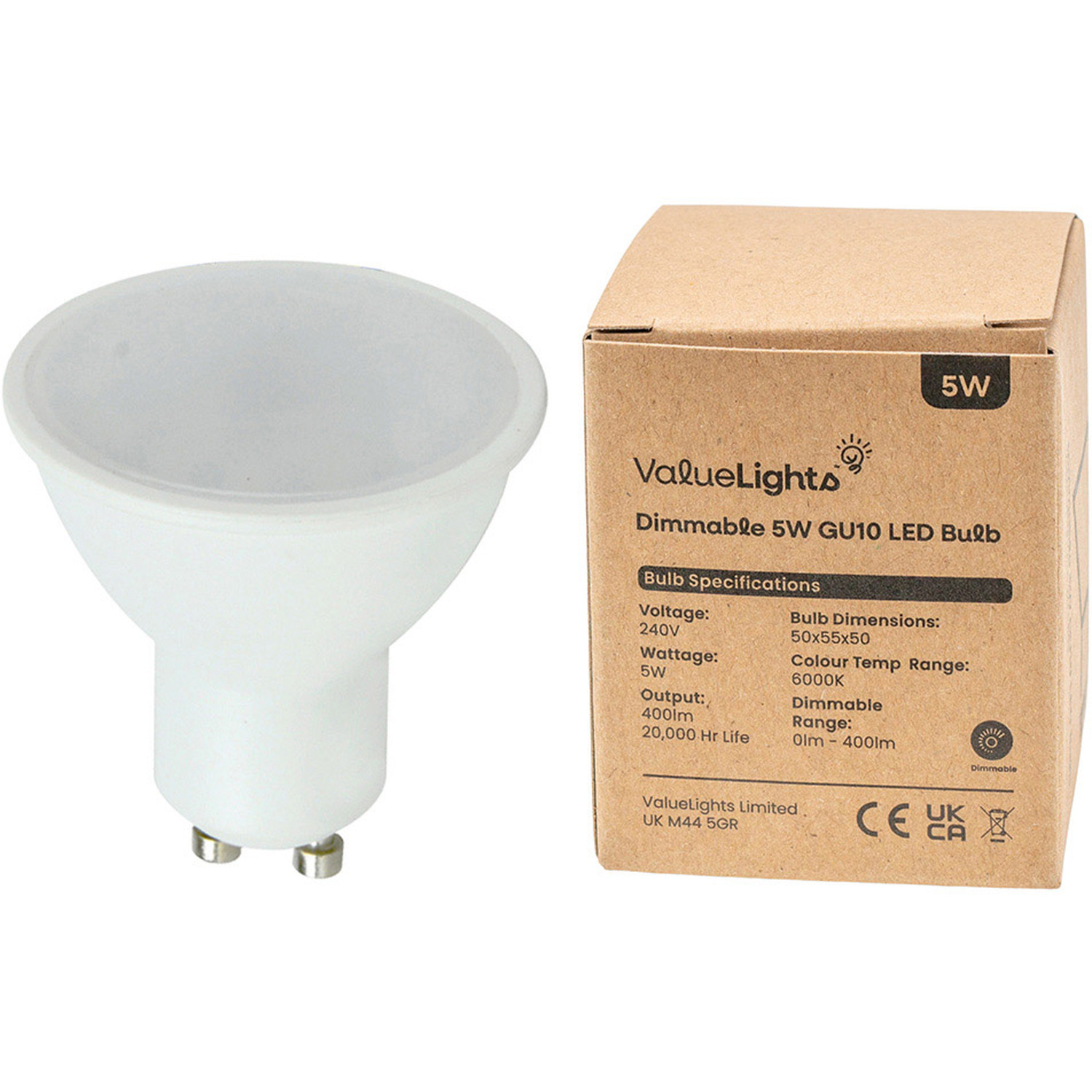 Image of 3 Pack GU10 White Thermal Plastic&hellip;
