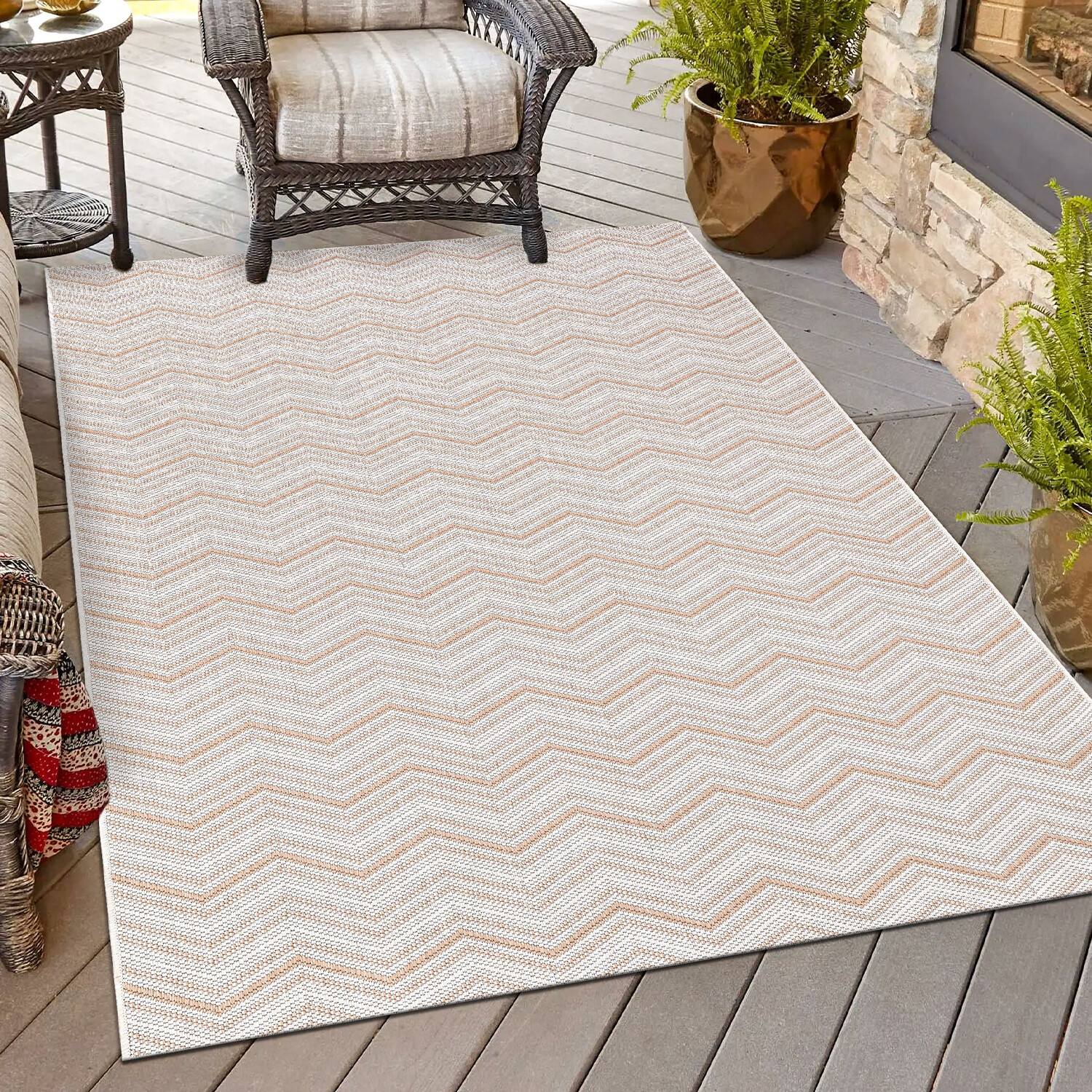 New York Zig Zag Rug - Natural / 160cm