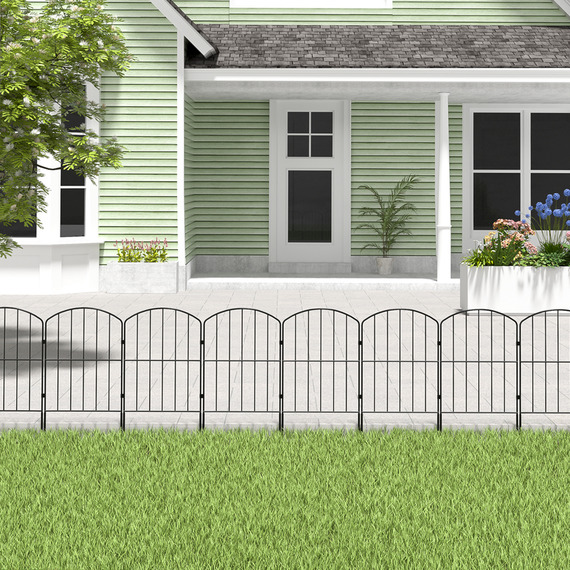 25 Panels Metal Garden Edging Fence Set