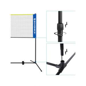 SONGMICS 5 m Badminton Net with Height-Adjustable Poles