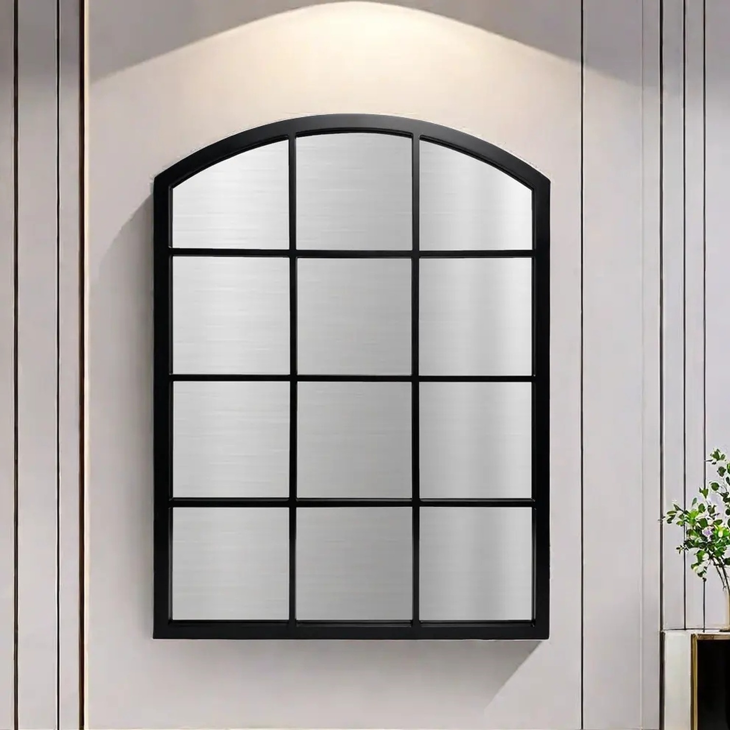 Image of Window Style Grid Mirror Arch Top&hellip;