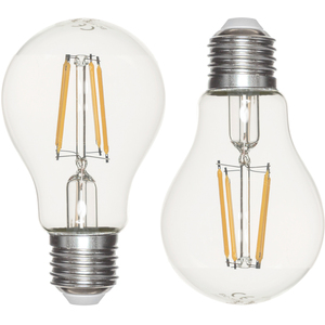 2 Pack of 6 Watt E27 LED Filament Bulbs