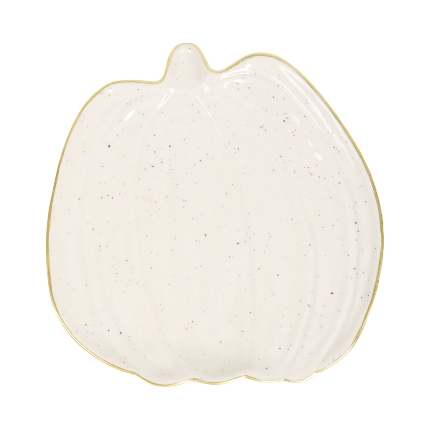Image of Large 3D Pumpkin Plate - Cream