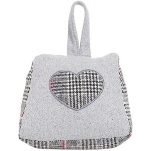 Grey Heart Doorstop