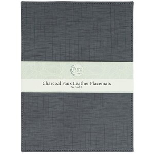 Set of 4 Faux Leather Placemats