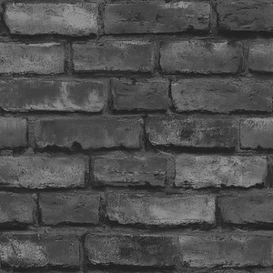 Deansgate Brick Wallpaper in Dark Grey