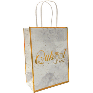 Qabool Crew Treat Bags Grey and Gold