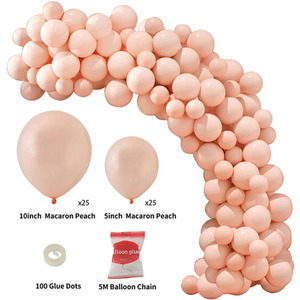 Peach Latex Balloons with Garland Kit