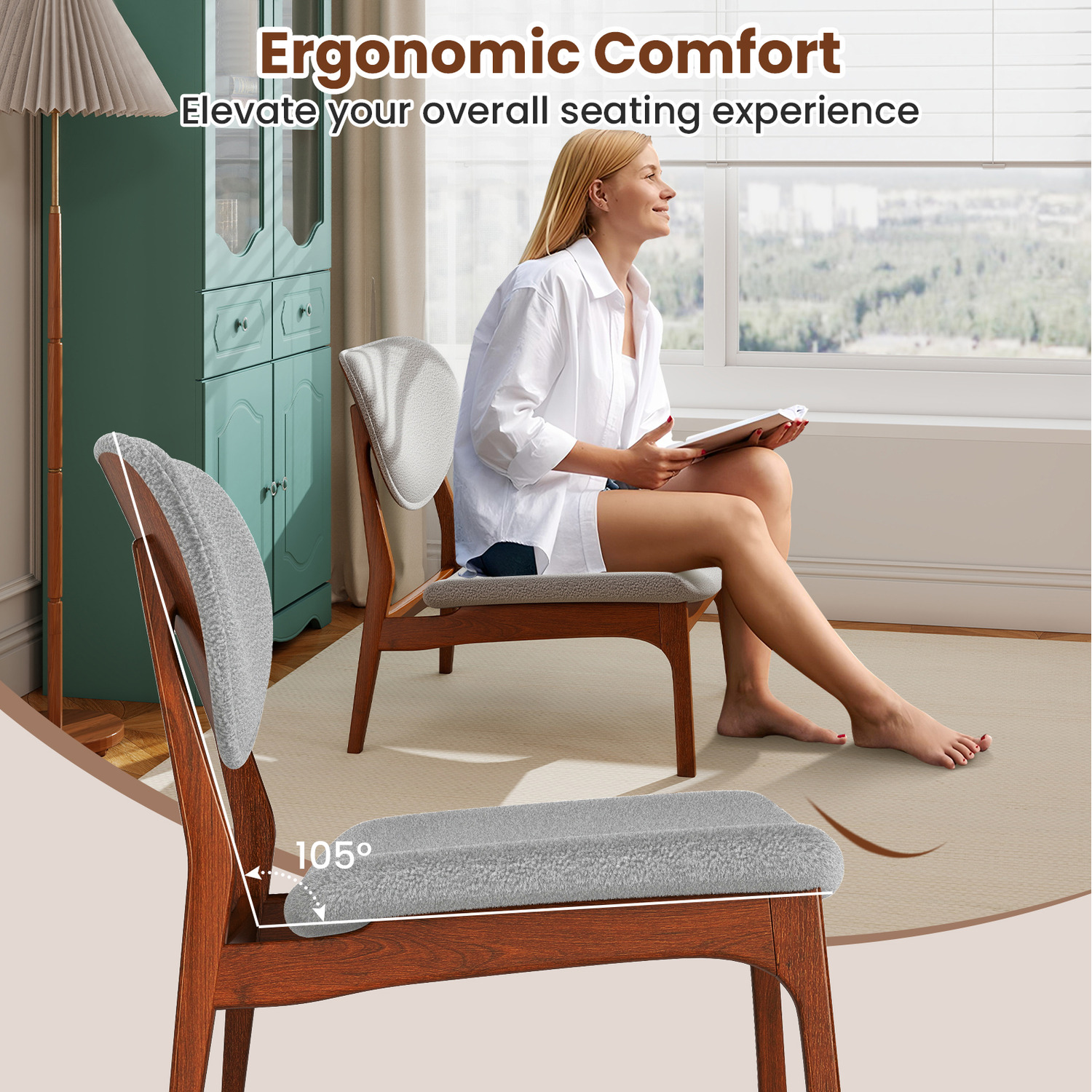 Accent Chairs And Table Set - Grey