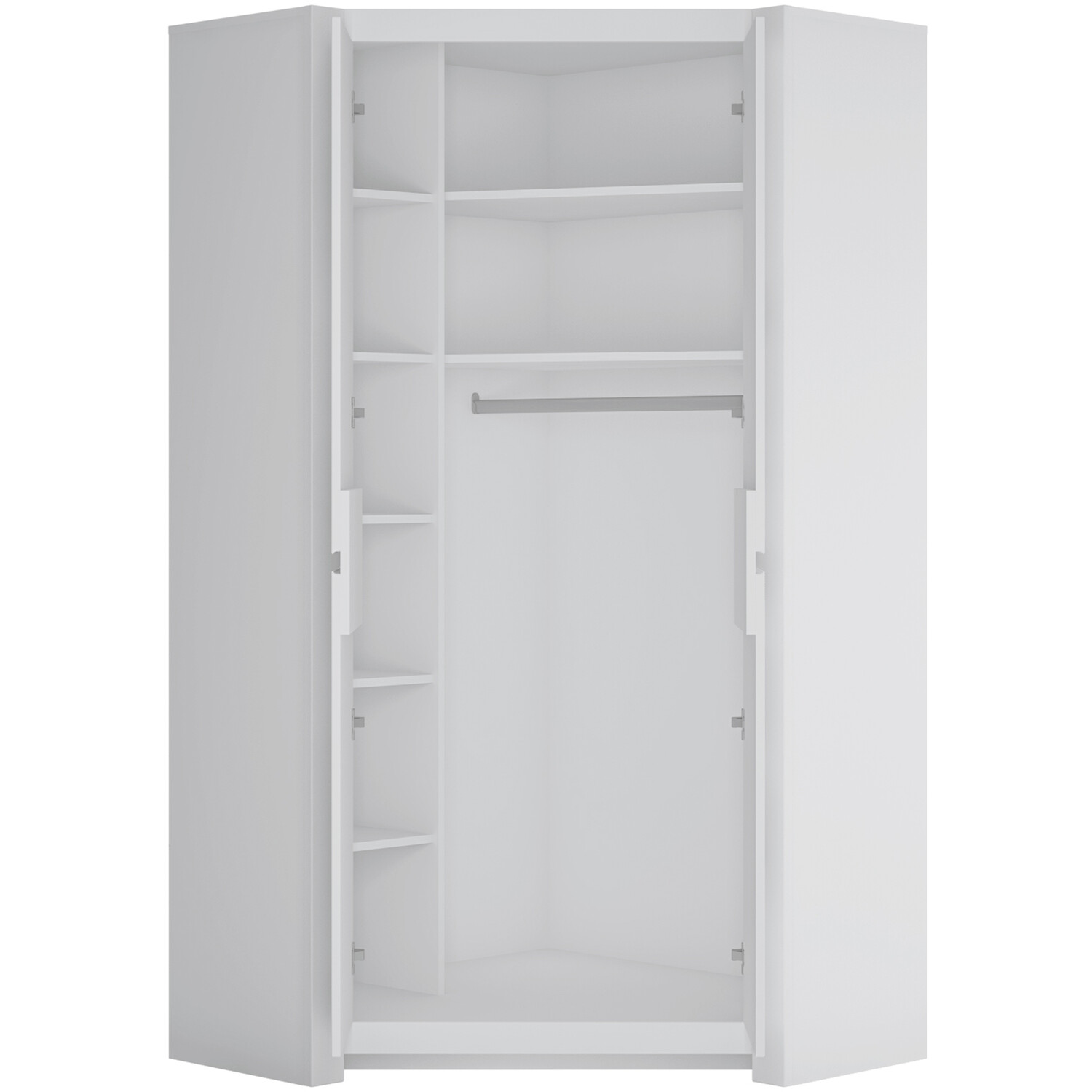 Novi 2 Door Corner Wardrobe - Alpine White