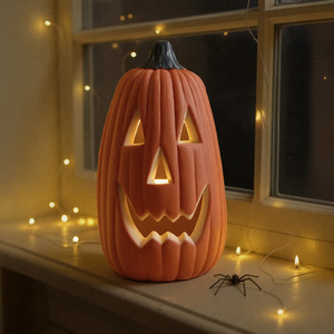 Halloween Pumpkin Lantern with LED and Battery Power