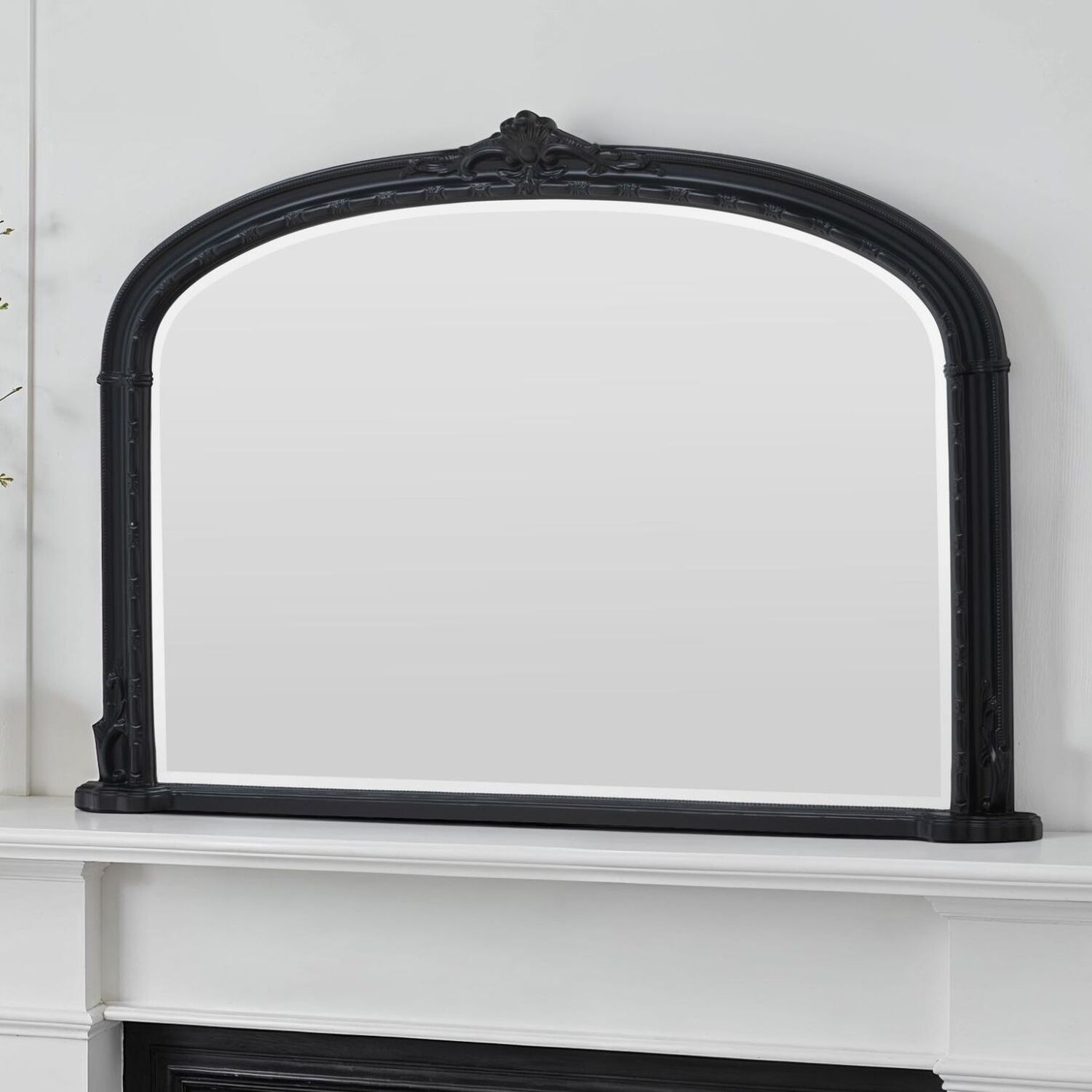 Image of Victorian Arched Bevelled Overmantle Mirror -&hellip;