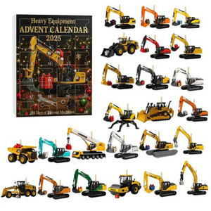 Christmas Themed Excavator Acrylic Pendant Advent Calendar