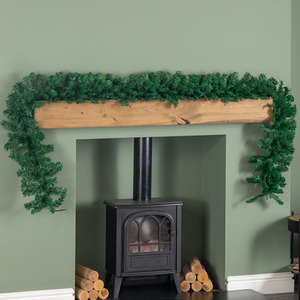 Plain Green Christmas Garland with 260 Christmas Garland Decoration