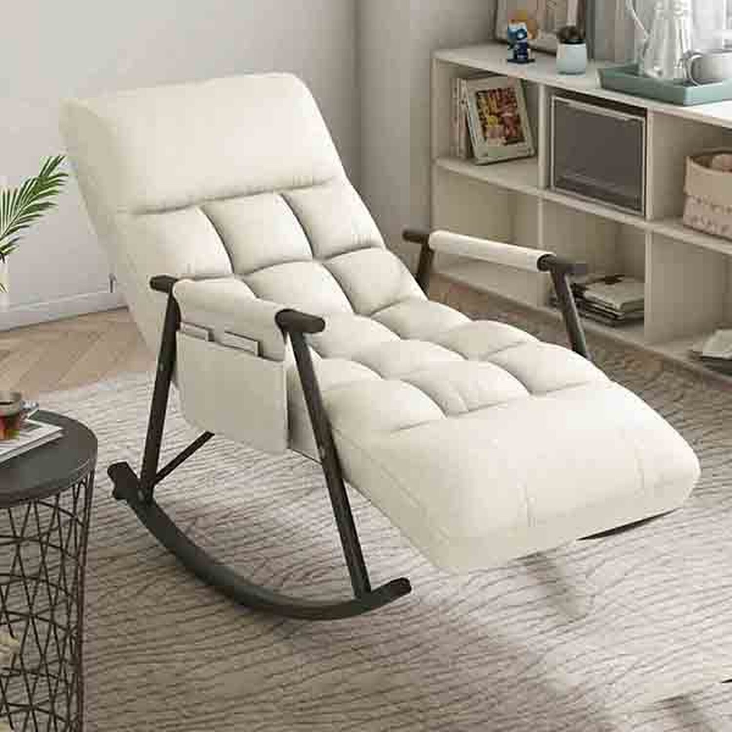 Ergonomic Rocking Chair with Thick Padding