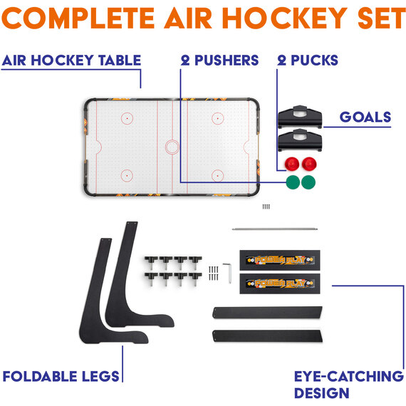 Power Play 3ft Folding Air Hockey Game Table