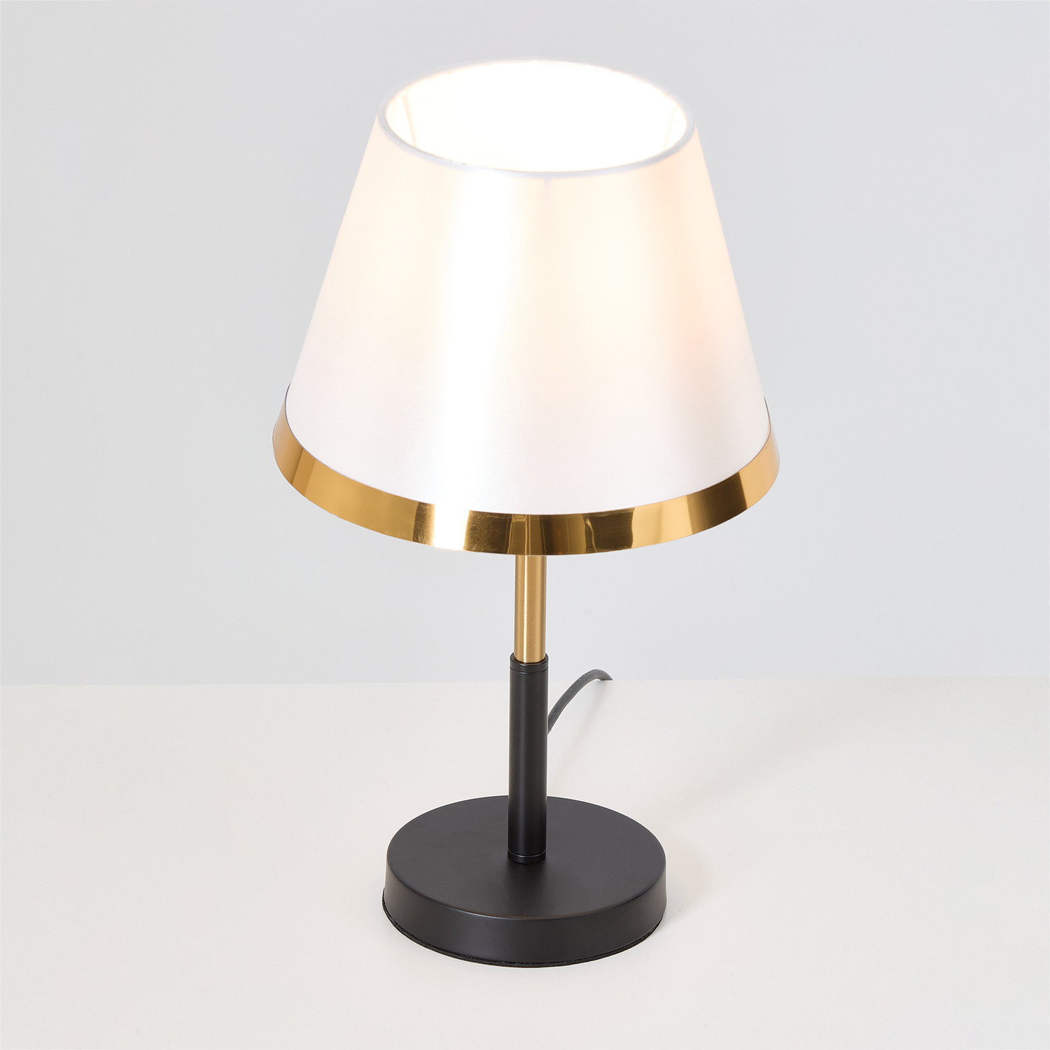 7w Modern Elegant Table Lamp - Black White Gold