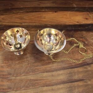 Hanging Brass Incense Burner Gold