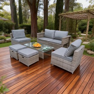 6 Seater Garden Furniture Set w Cushions