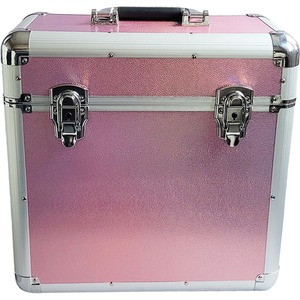 Silver Vinyl LP Storage Box Lockable Aluminium Case shot 12436789