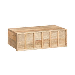 Arlo Solid Wood Floating Shelf with Drawer