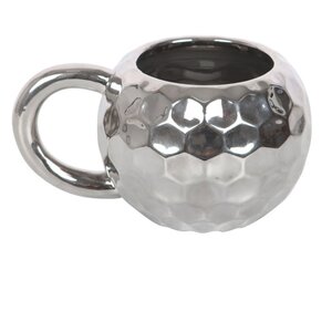 Silver Disco Ball Mug Retro Sparkle Ceramic Coffee Cup