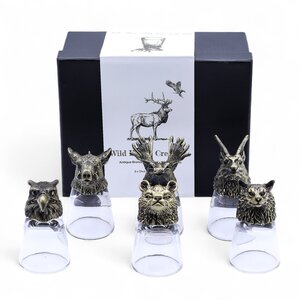 Wild Forest Creatures Shot Glass Antique Bronze Gifts