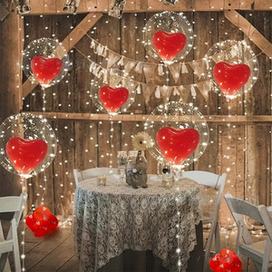 Romantic Heart Balloon Lights with LED String