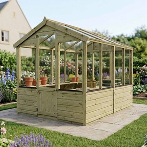 8ft x 6ft Wooden Shiplap Traditional Greenhouse Potting Shed