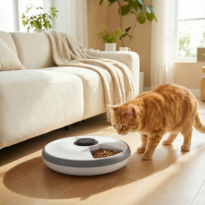 PawHut Automatic Cat Feeder Programmable Timer 6 Meals