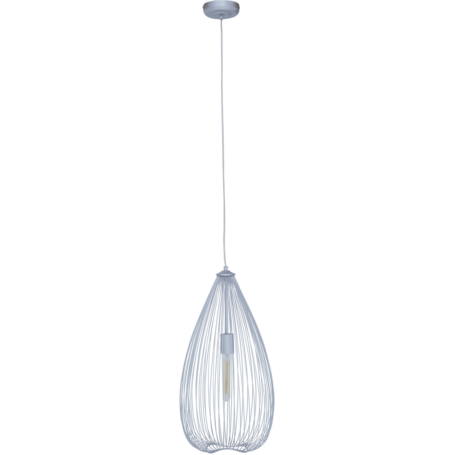 Interiors By Premier Lavis Teardrop Silver Pendant Light - Silver