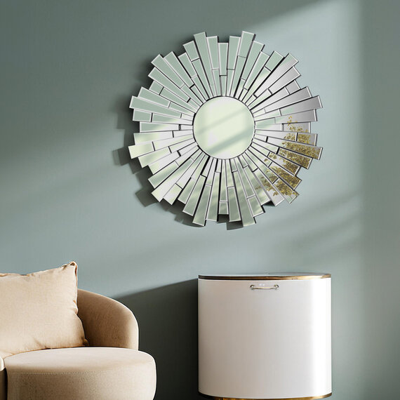 Gail 3 Panel Wall Mirror with Ash Wood Frame