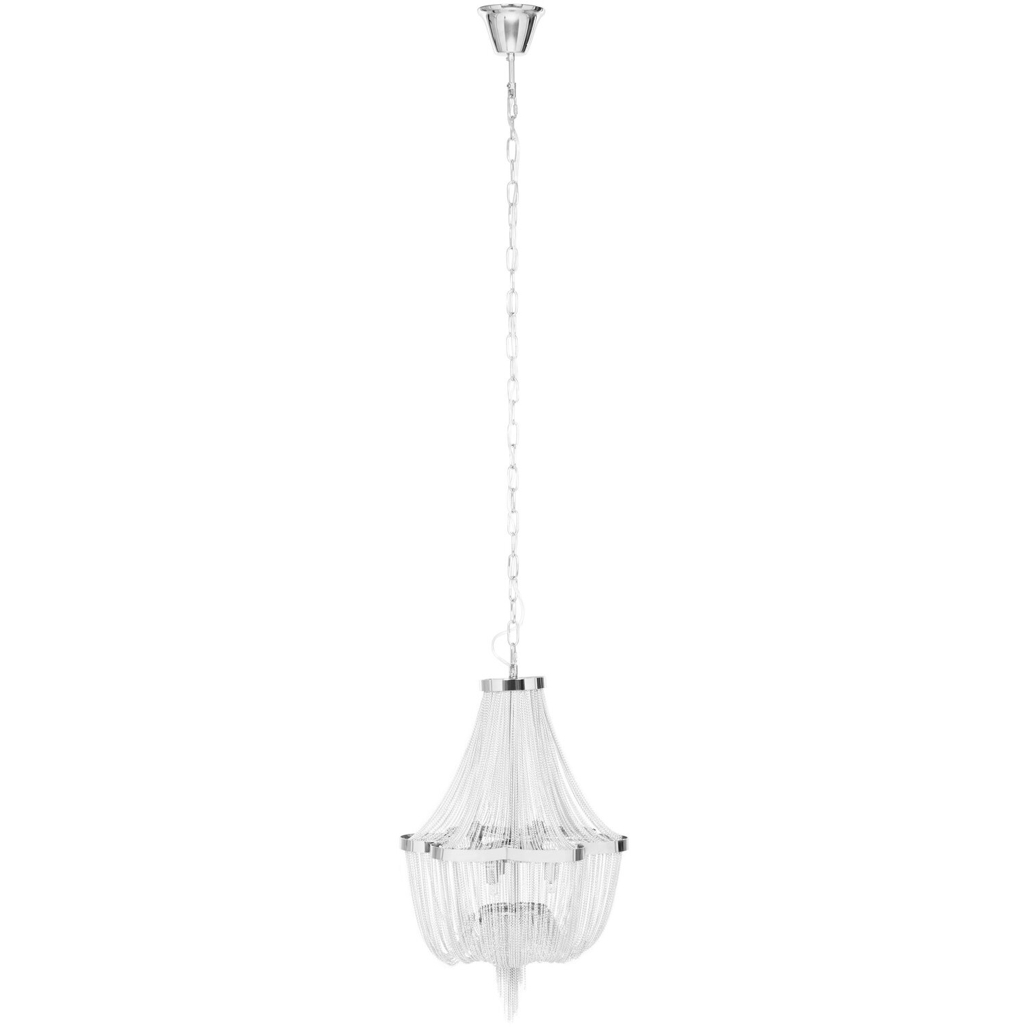 Lerici 6 Light Chrome Pendant 39cm - Silver