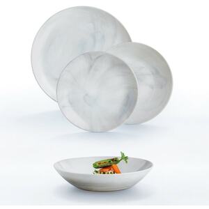 18PCS Luminarc Opal Glass Dinner Set - Light Blue