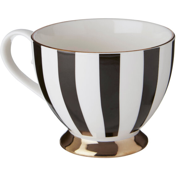 Duchess Black and White Monogram Mug, C