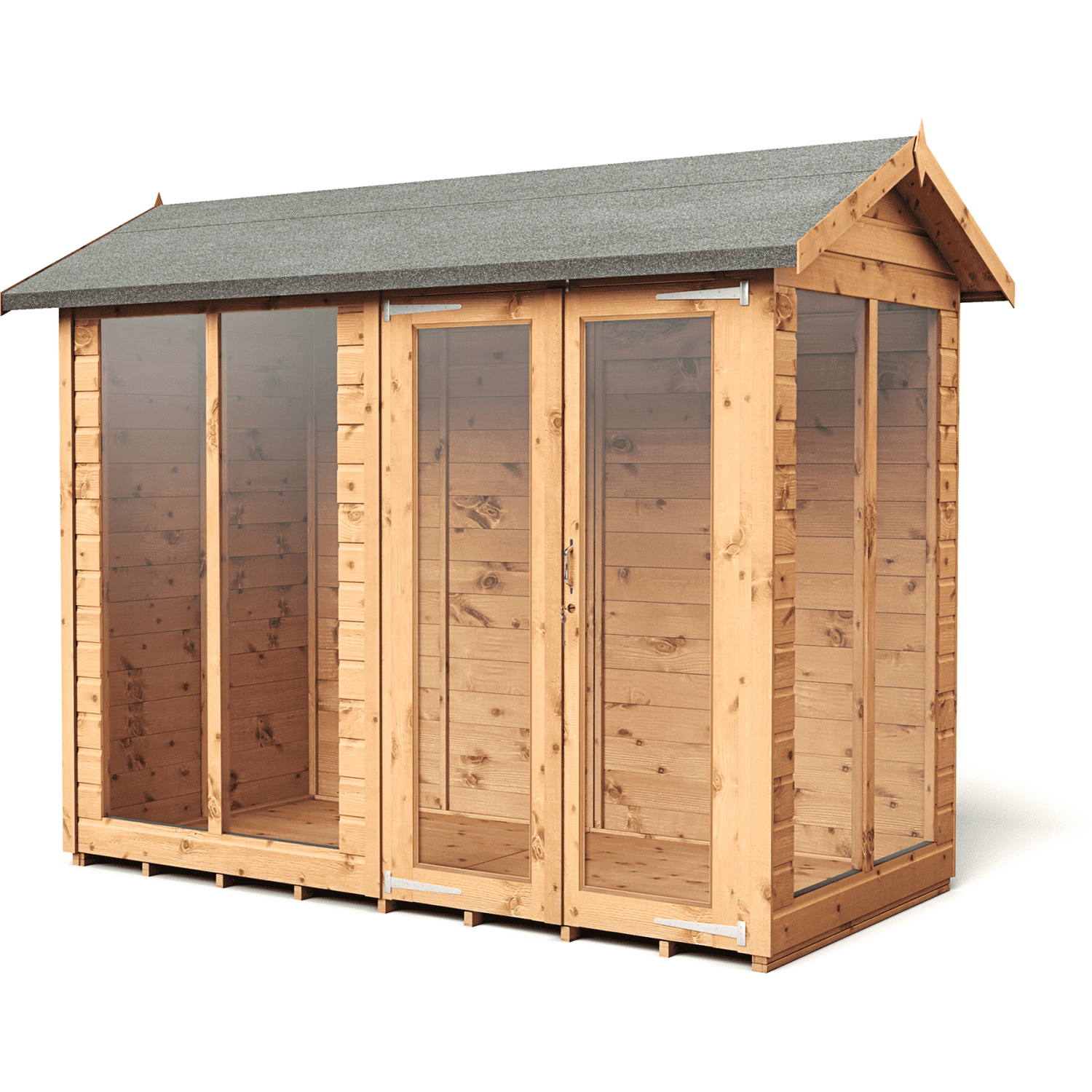 Empire 4x8 Apex Summerhouse with a Double Door - Brown
