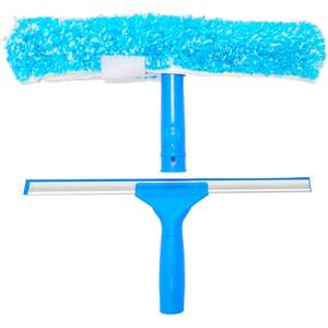 IGADPole 35cm Window Squeegee with Microfibre Cleaning Cloth
