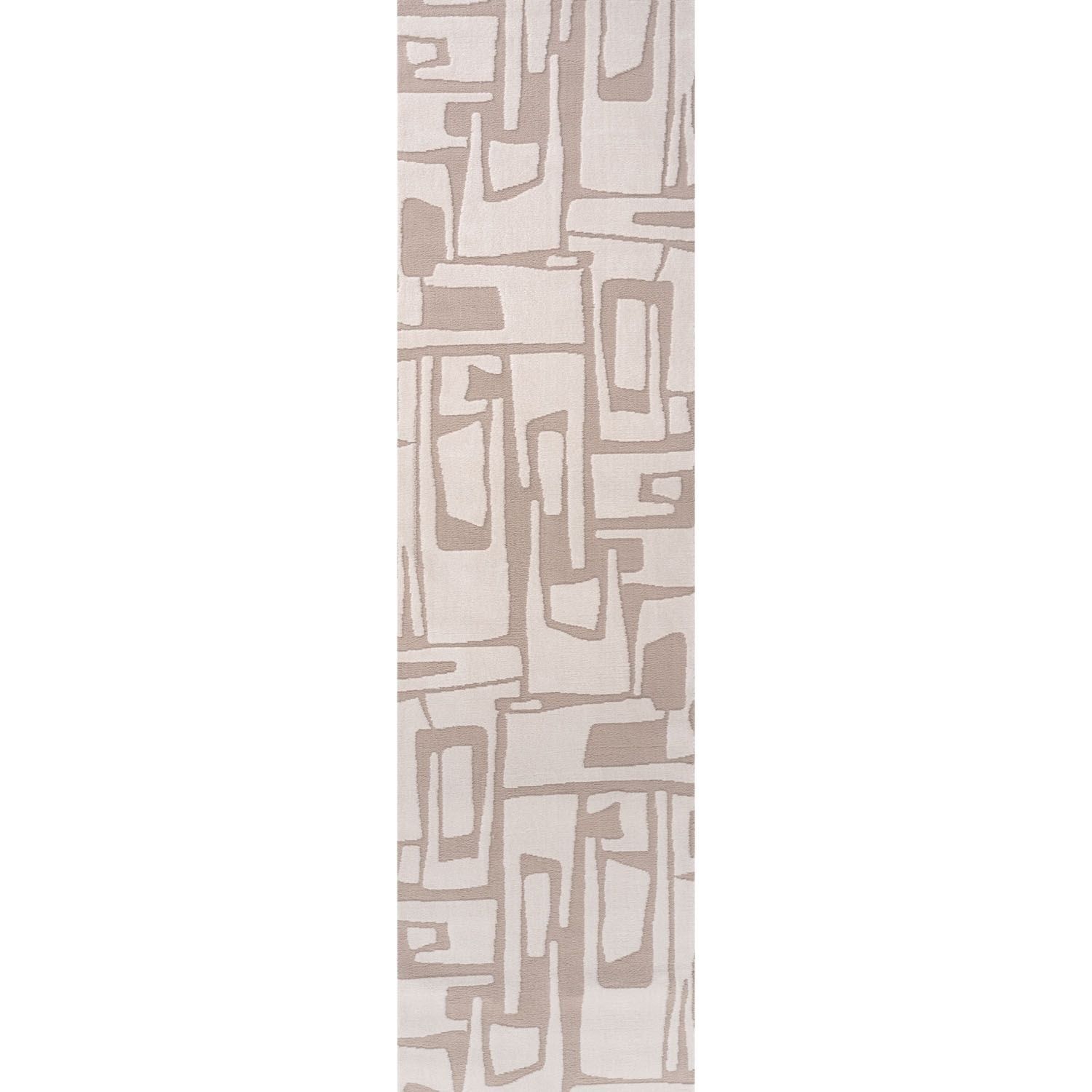 Rackhams Beige Loft Abstract Rug - 80X300 Cm - Image 3
